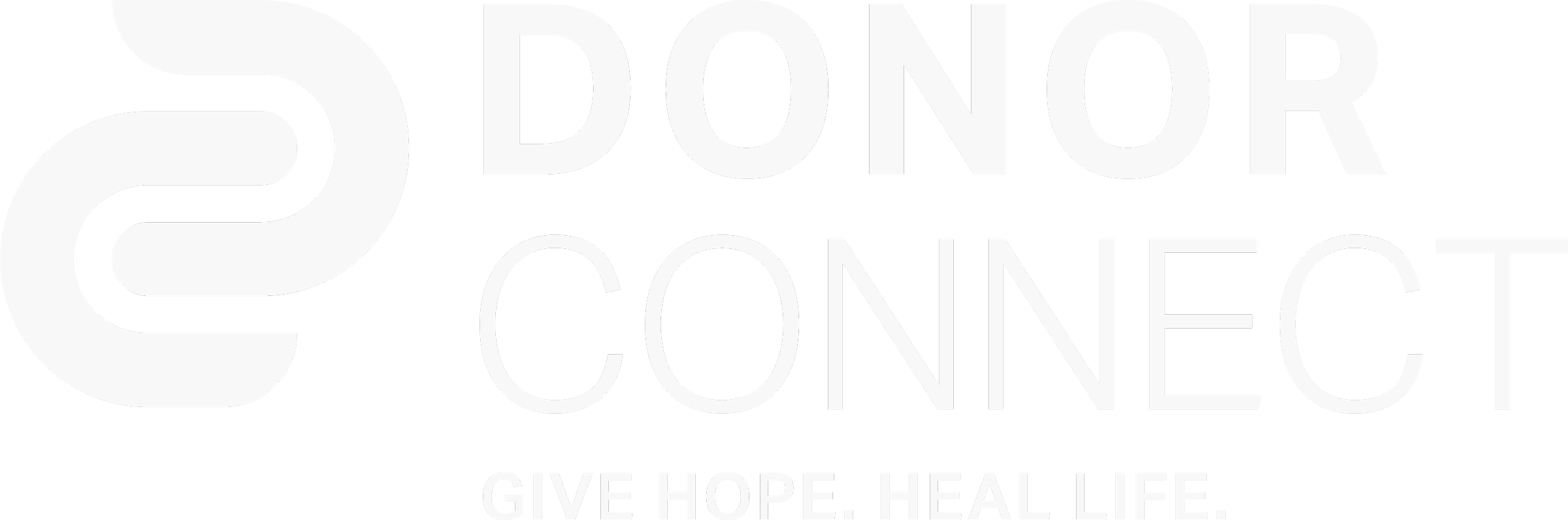 White DonorConnect Logo.
