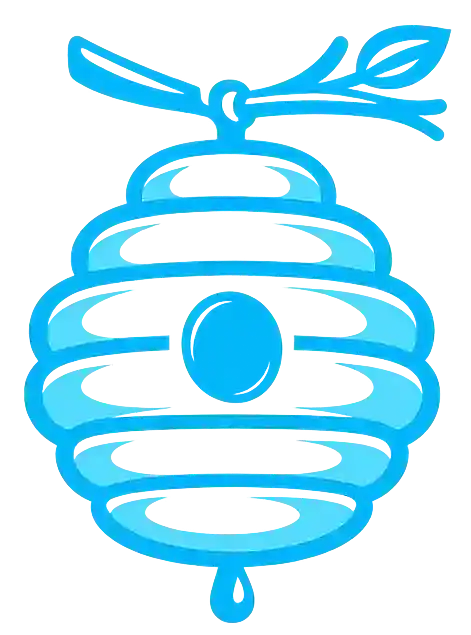Blue beehive.