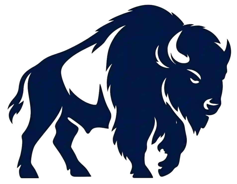 Navy blue bison.