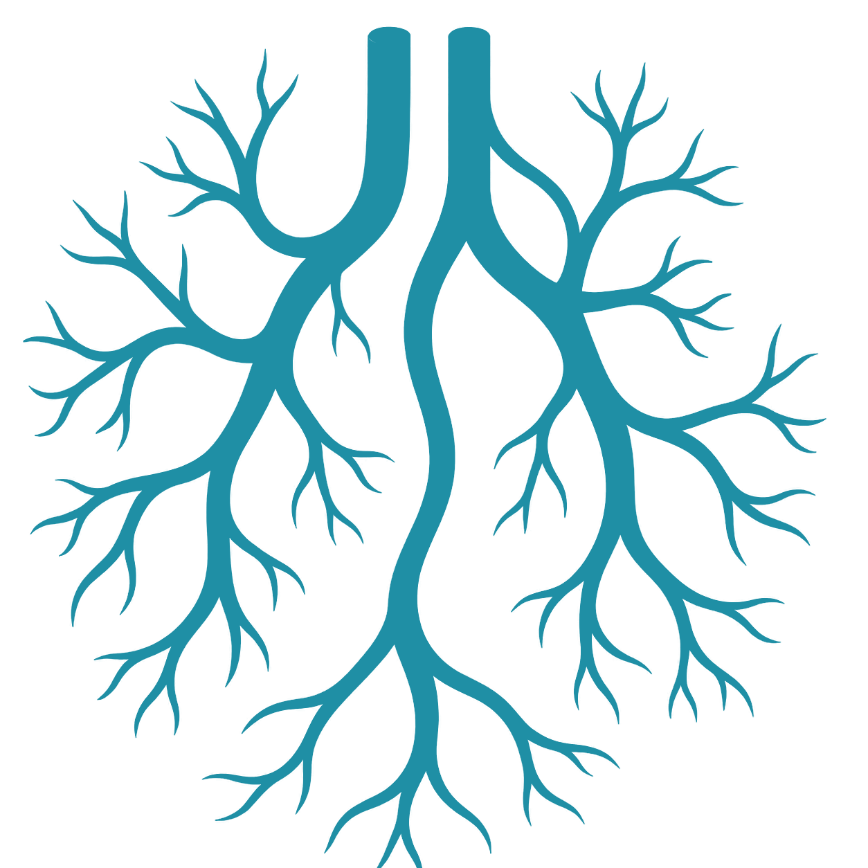 Blue icon of arteries.